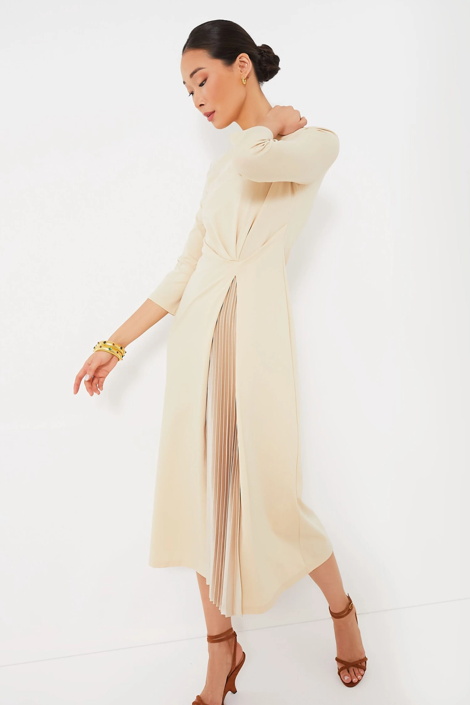 Weekend Max Mara Sand Gessy Dress - Image 3