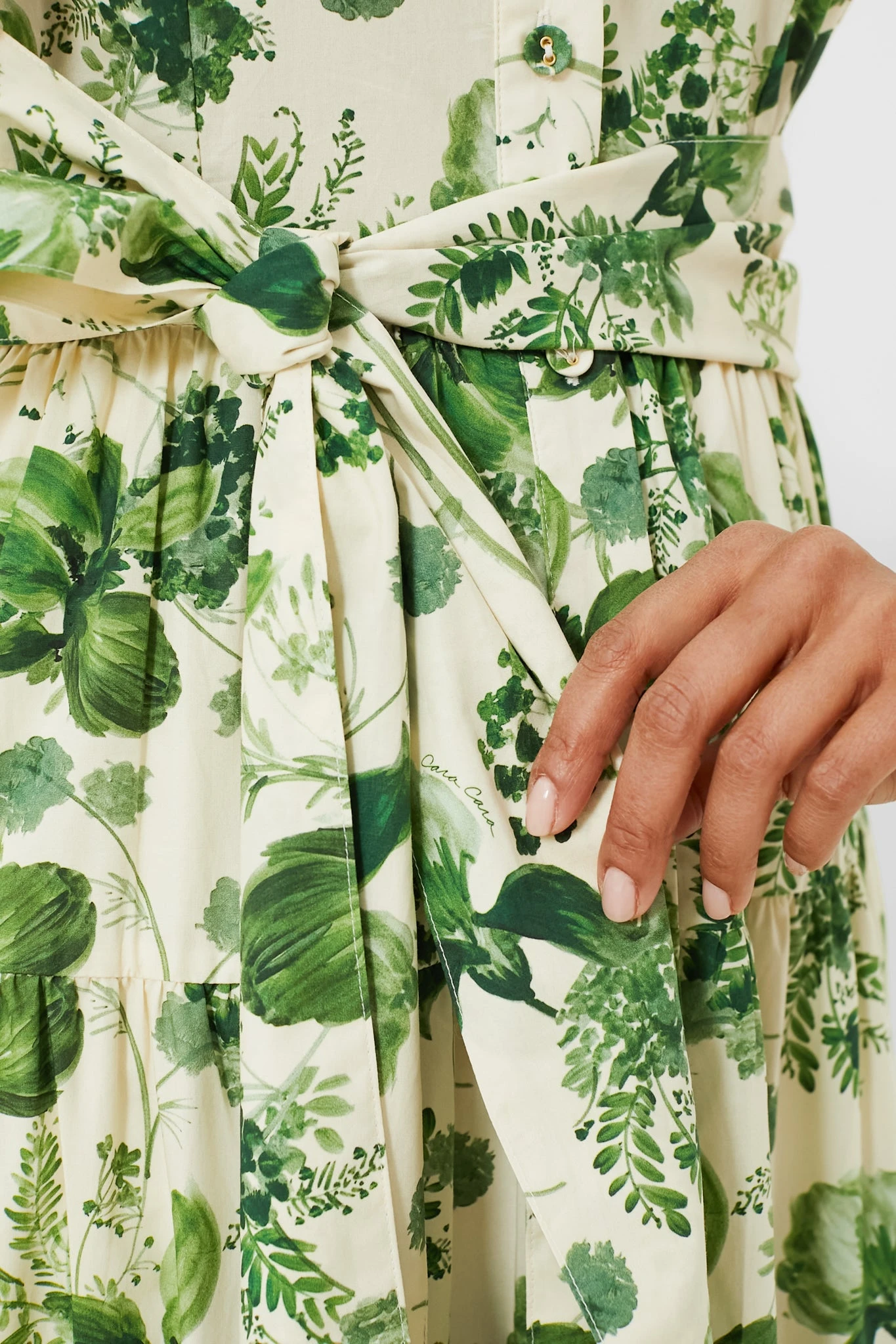 Olive Hanging Orchids Adriana Dress - Image 5