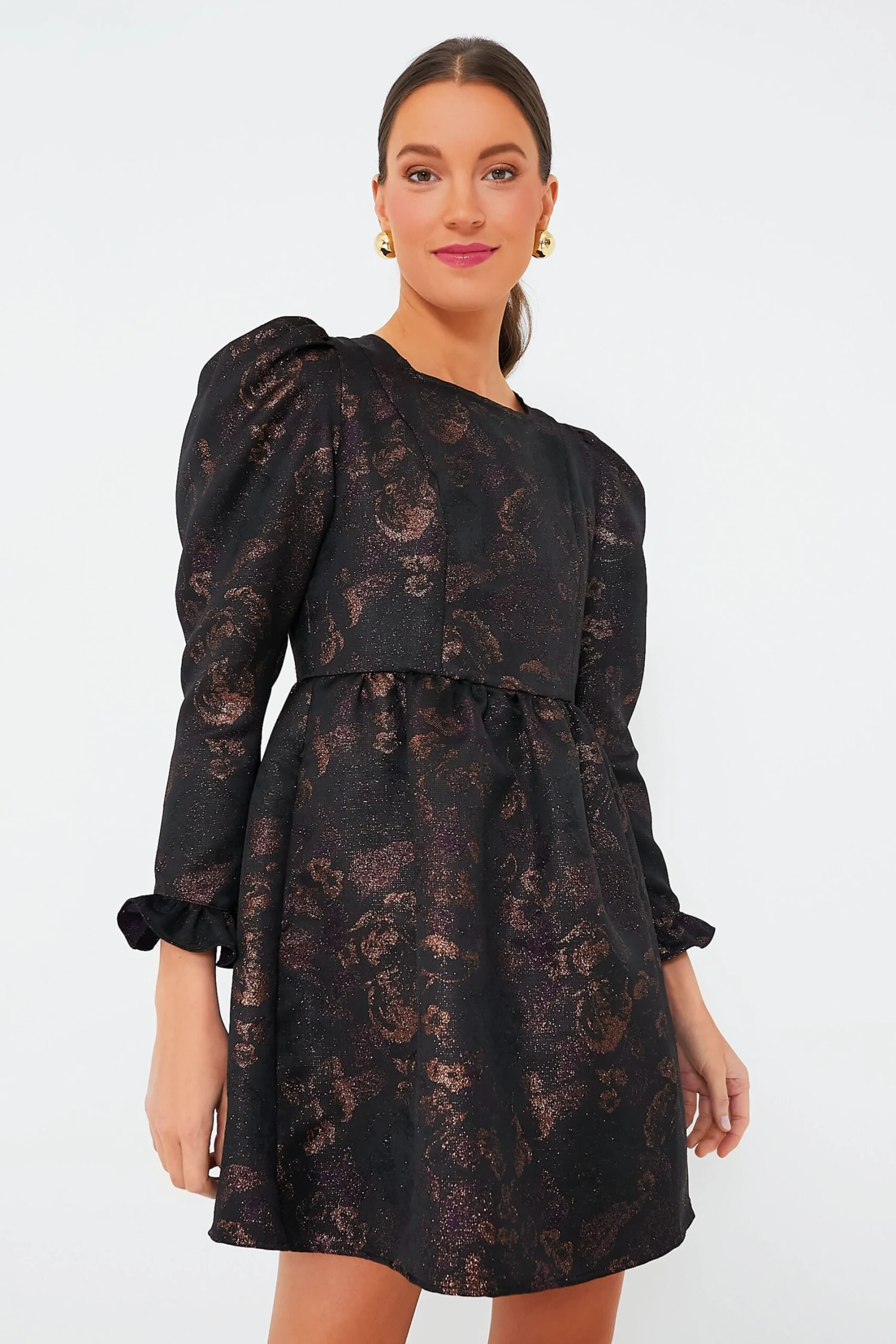 Enchantress Jacquard Square Neck Mini Prairie Dress - Image 2