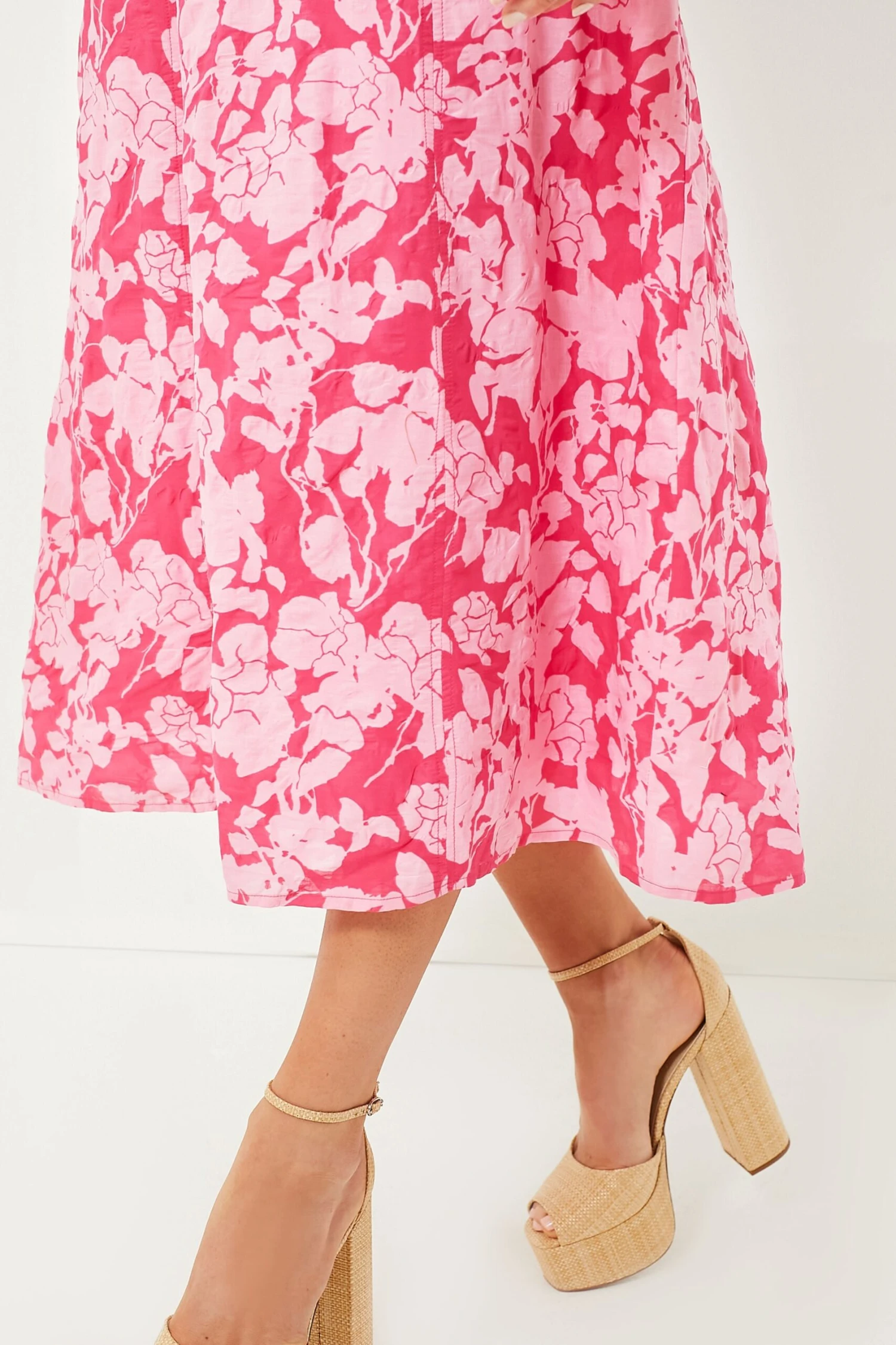 Pink Floral Empire Ella Maxi Dress - Image 6
