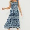 Exclusive Charlough Sleeveless Smocked Midi Dress