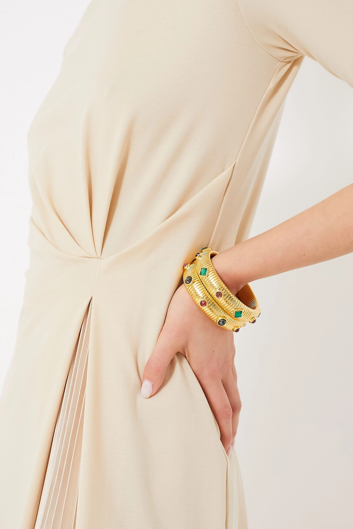 Weekend Max Mara Sand Gessy Dress - Image 5