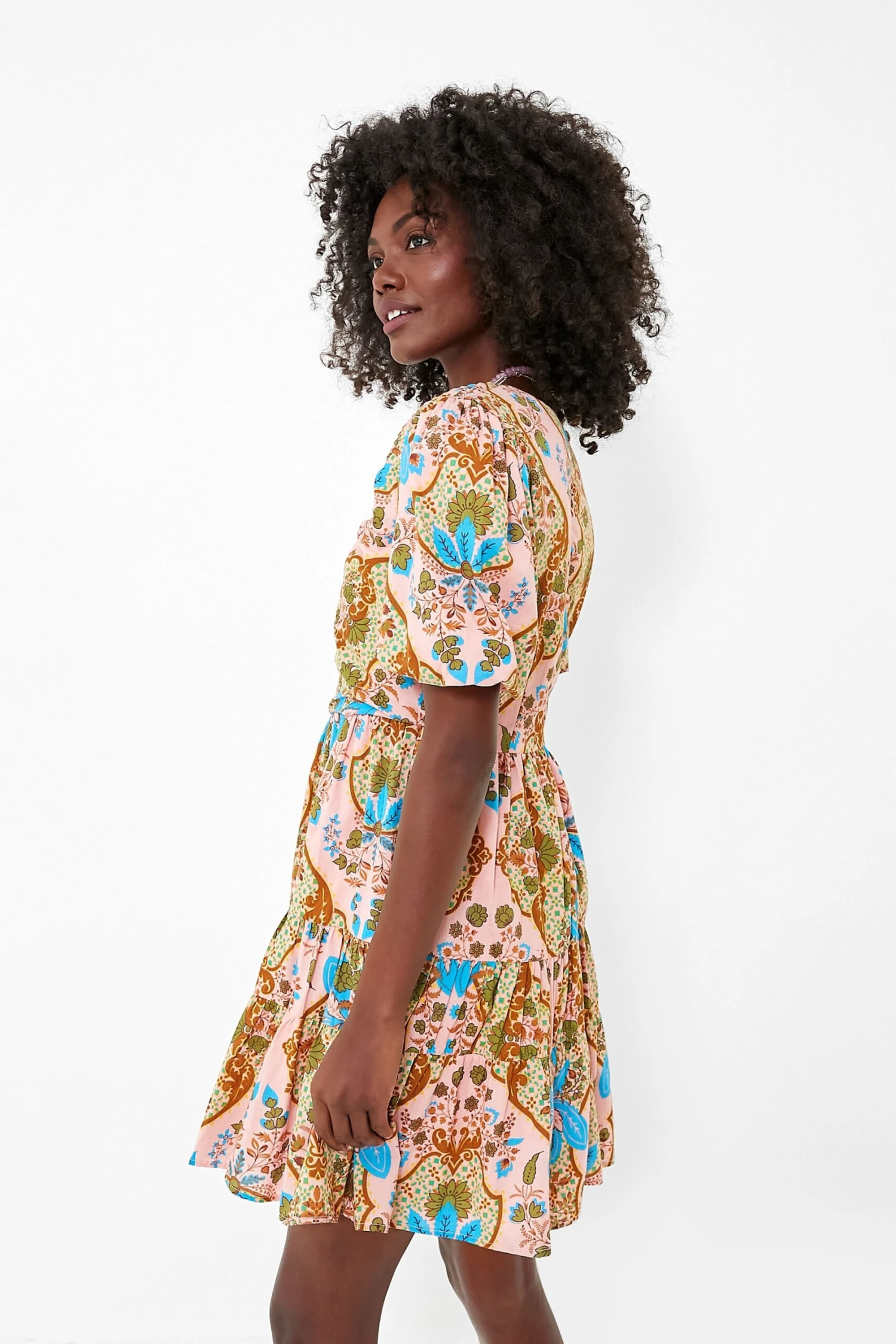 Peach Sloan Mini Dress - Image 3