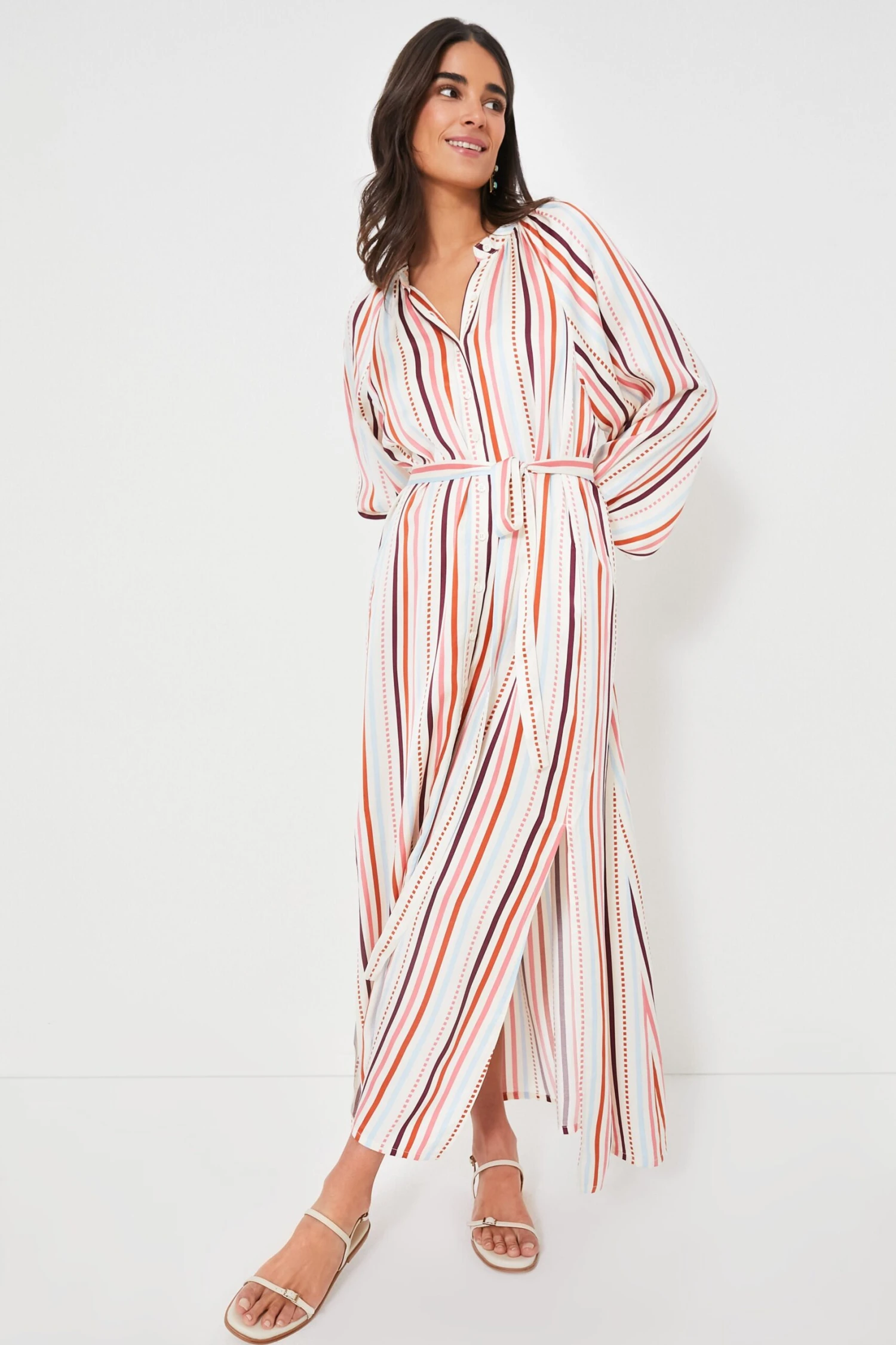 Bizu Cream Makeda Button Up Dress