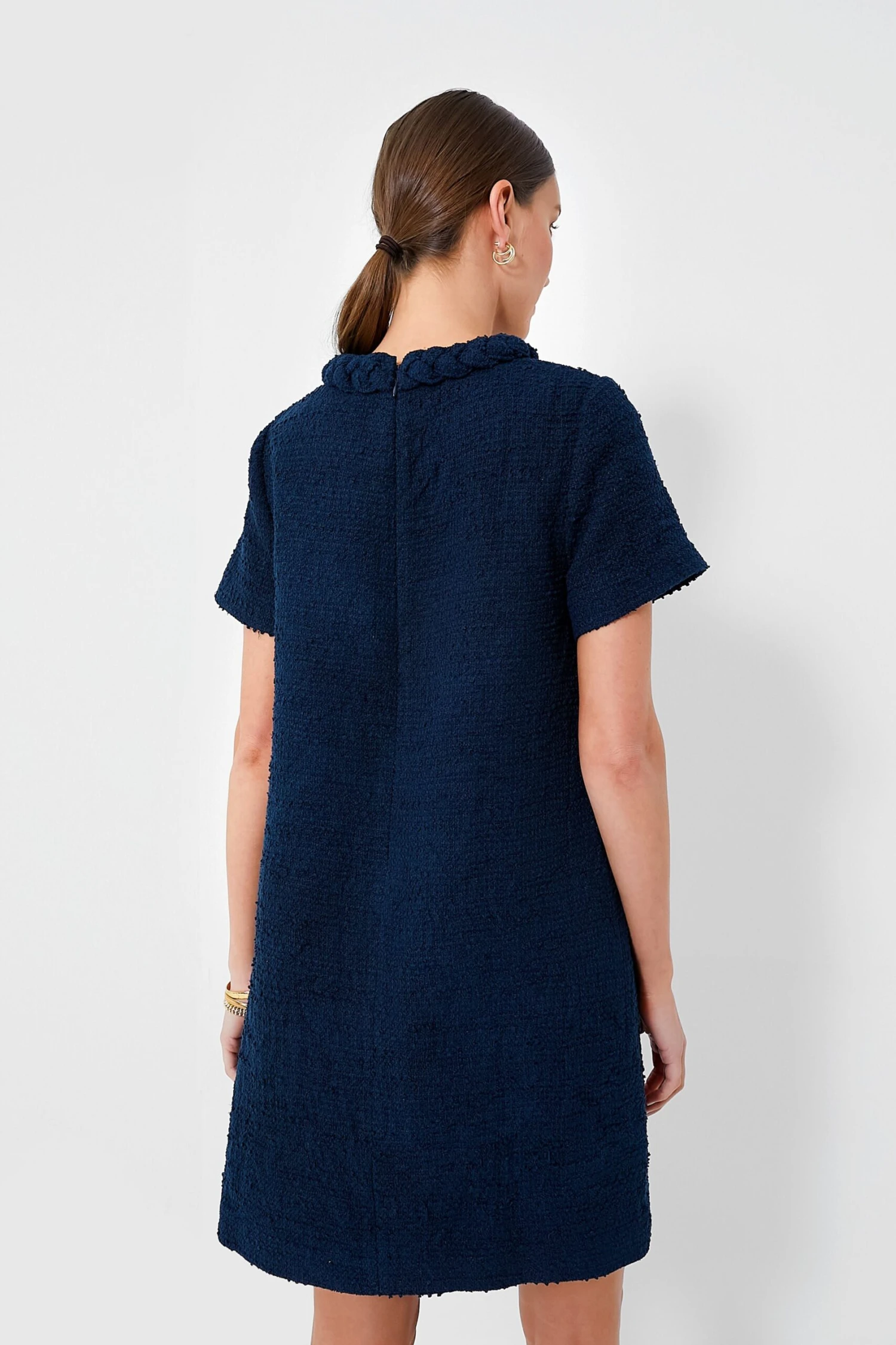 Navy Tweed Jackie Dress - Image 4