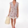 Sky Camelia Sasha V Mini Dress