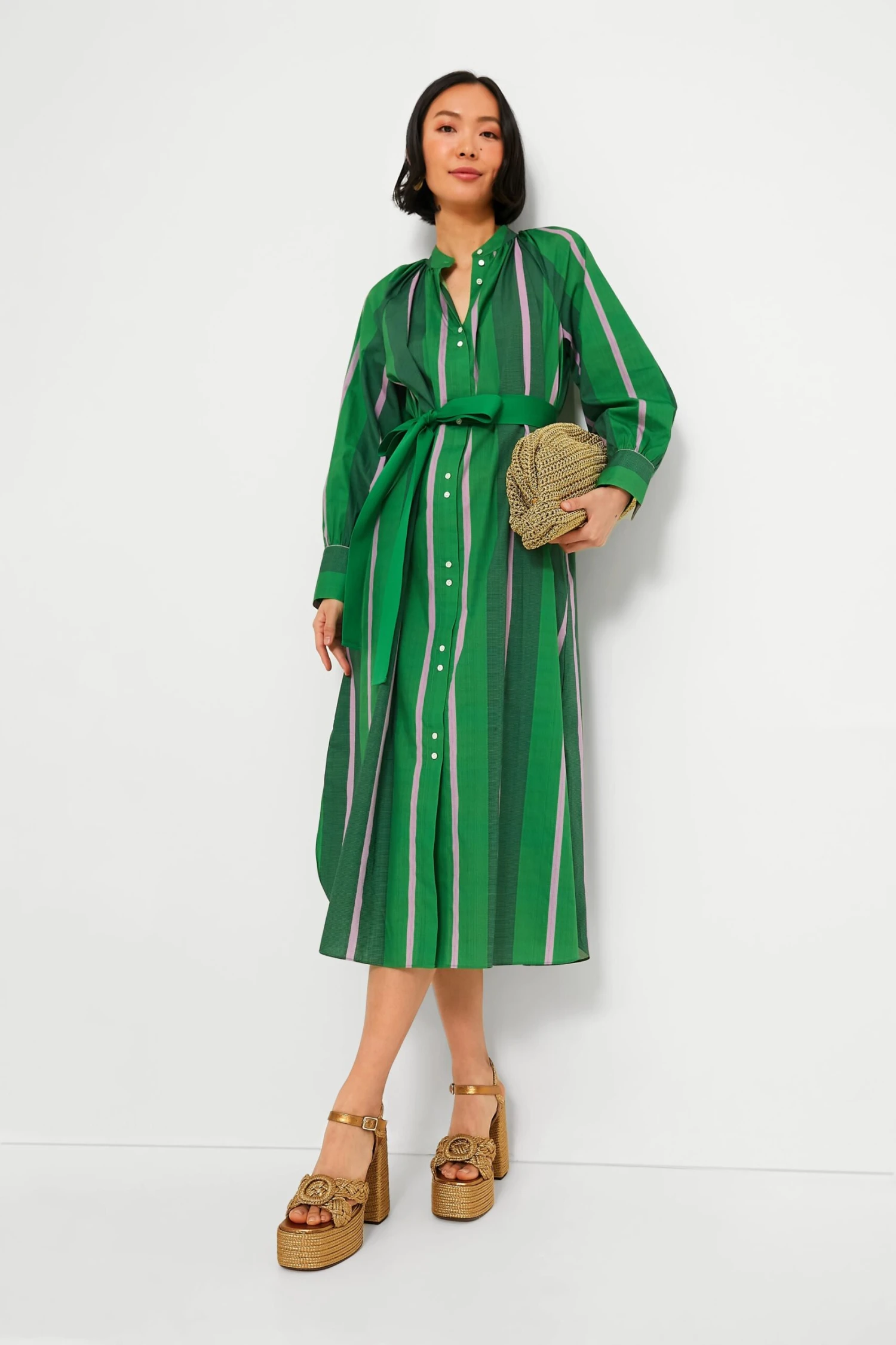 Jewel Green Calypso Shirt Dress - Image 2