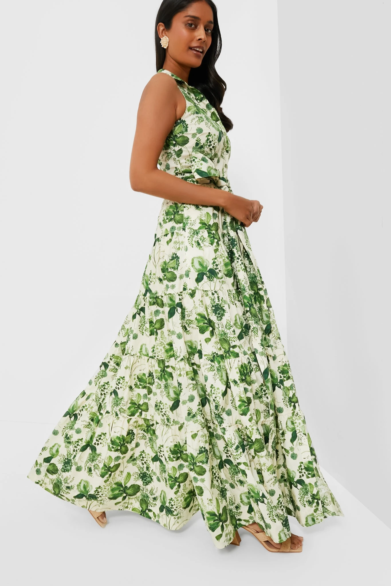 Olive Hanging Orchids Adriana Dress - Image 3