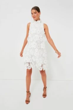 Blanc Guipure Lace Blythe Dress