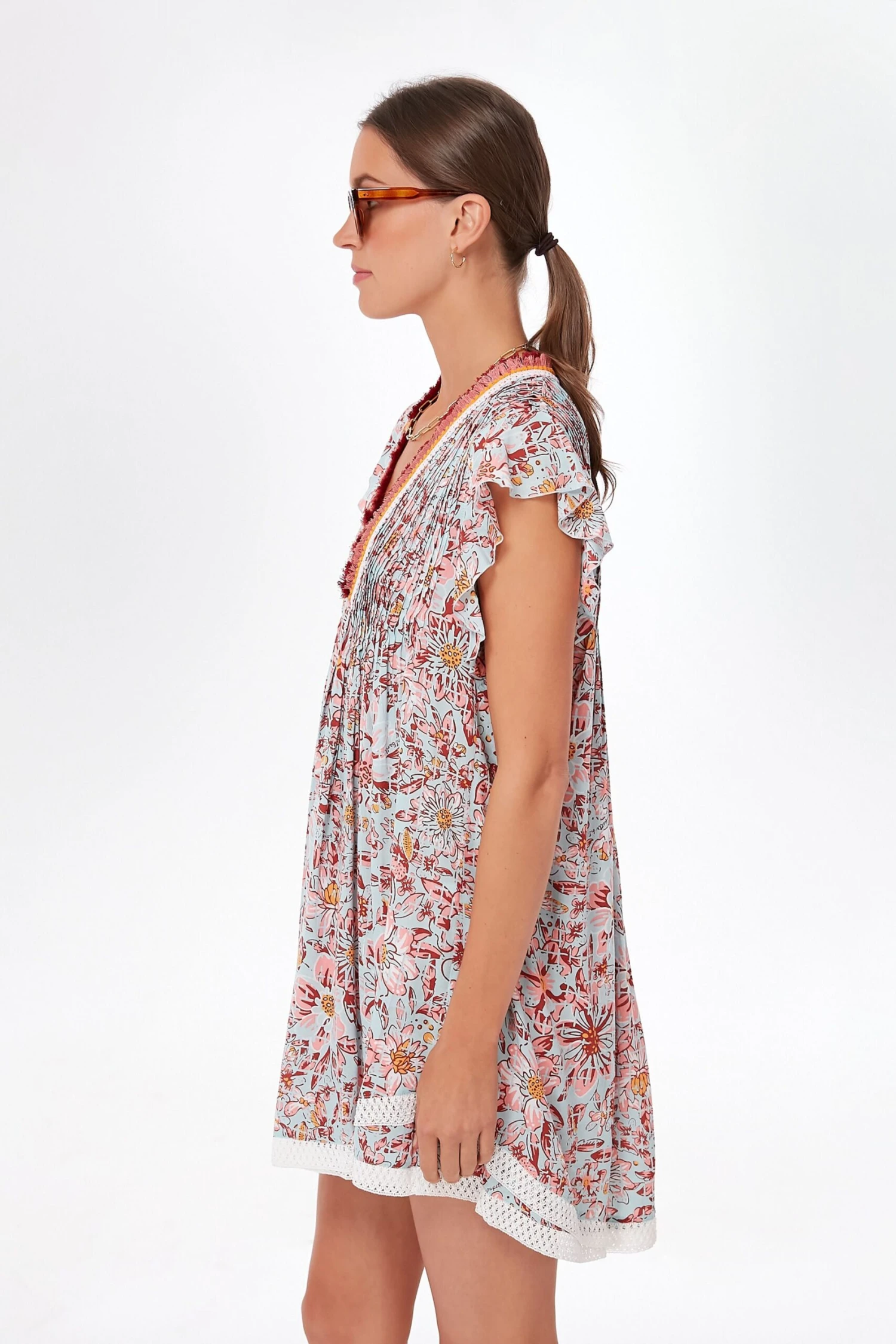 Sky Camelia Sasha V Mini Dress - Image 3