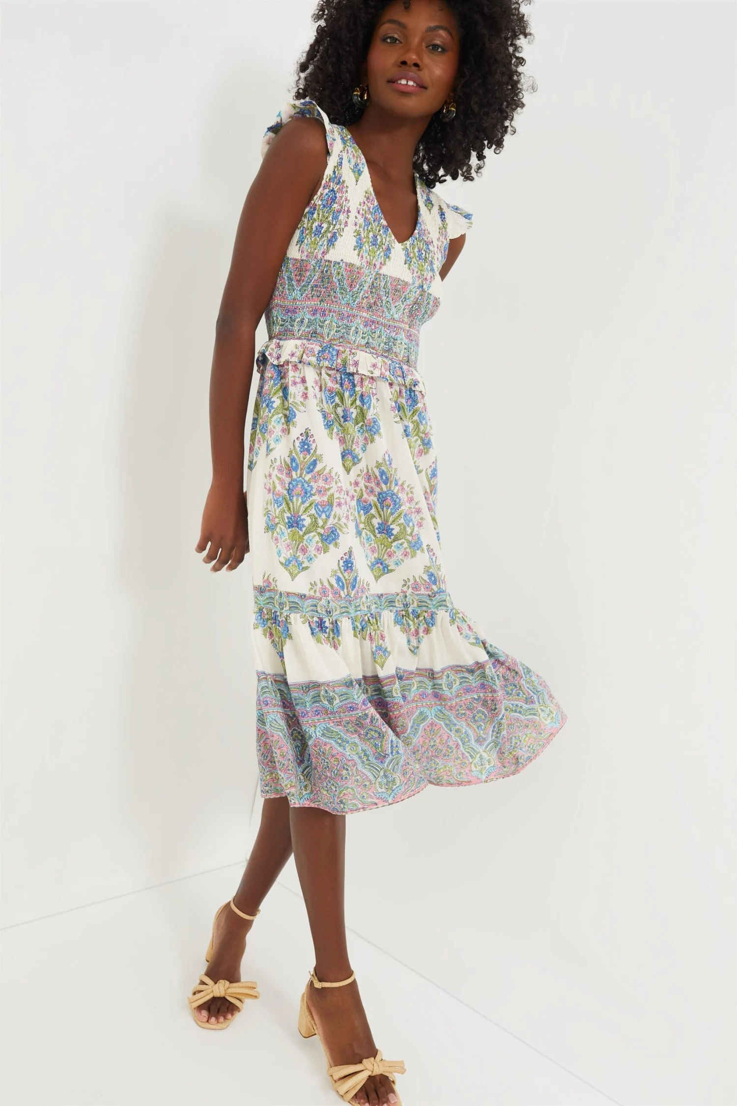 Floral Bouquet Carly Midi Dress - Image 2