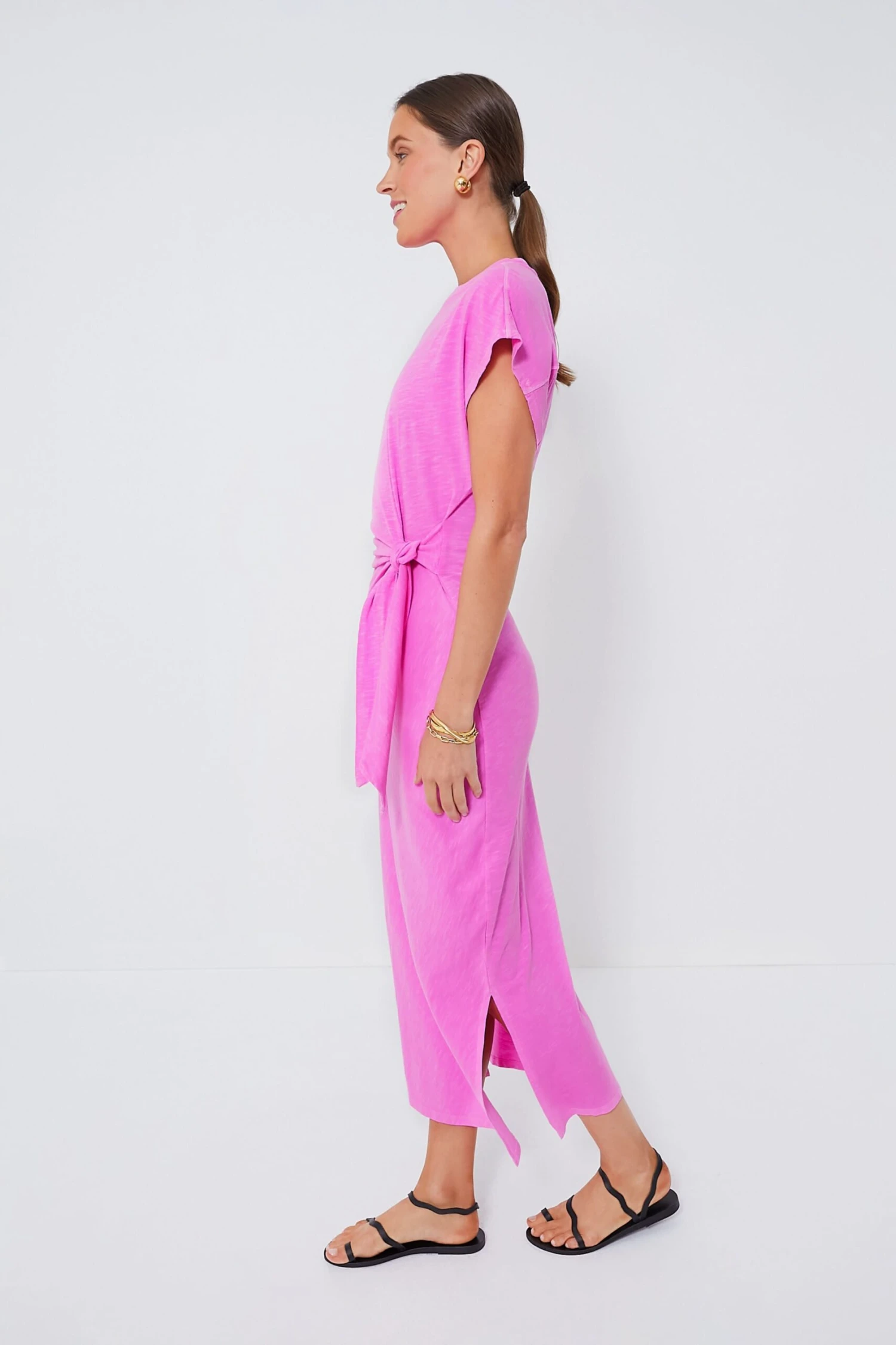 Fuchsia Vanina Cinched Waist Dress - Image 3