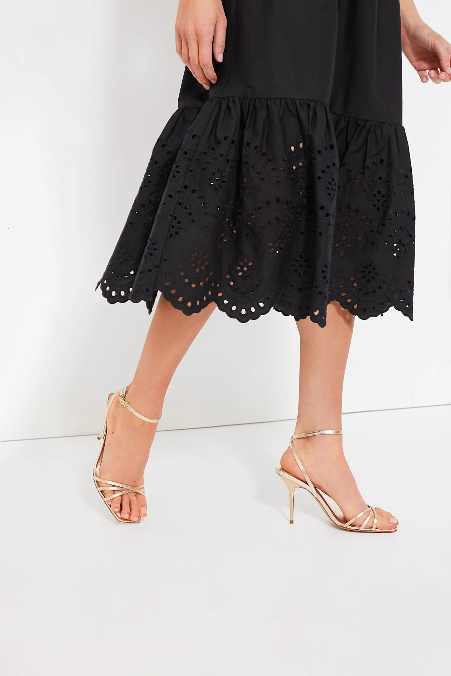 Black Eyelet Marshall Midi Dress - Image 6
