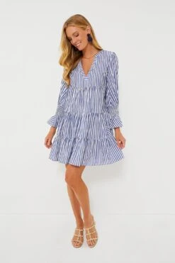Blue And White Stripe Cotton Poplin Kenzo Dress