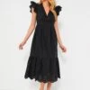 Black Eyelet Marshall Midi Dress