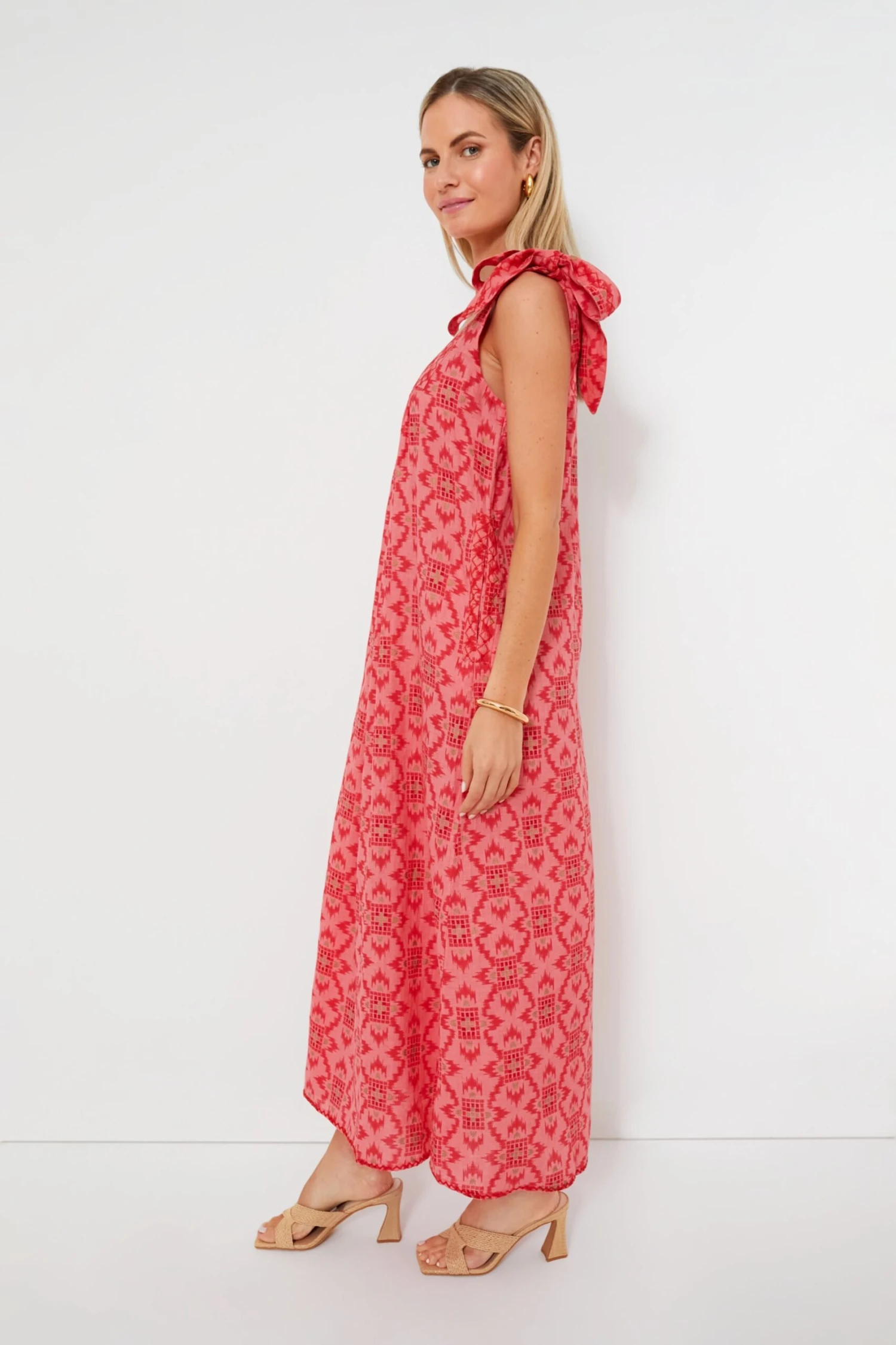 Coral Ikat Obsidian Dress - Image 3