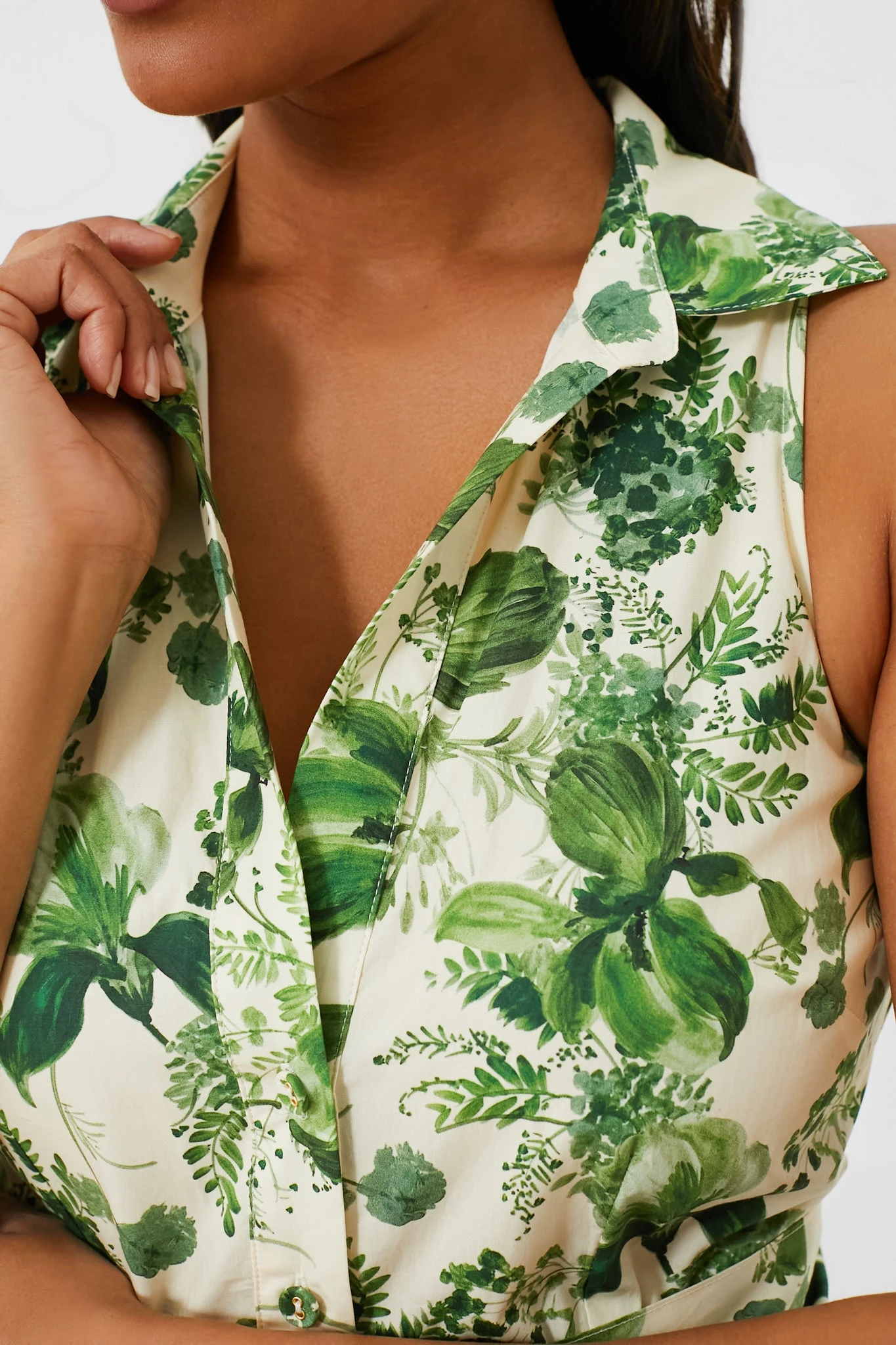 Olive Hanging Orchids Adriana Dress - Image 6