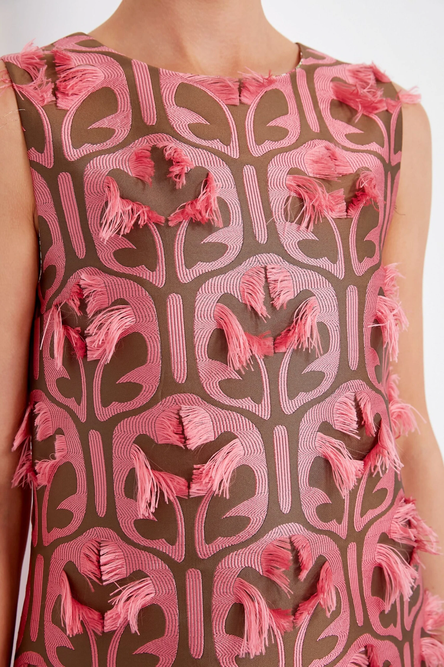 Grove Kaki And Pink Column Dress - Image 6