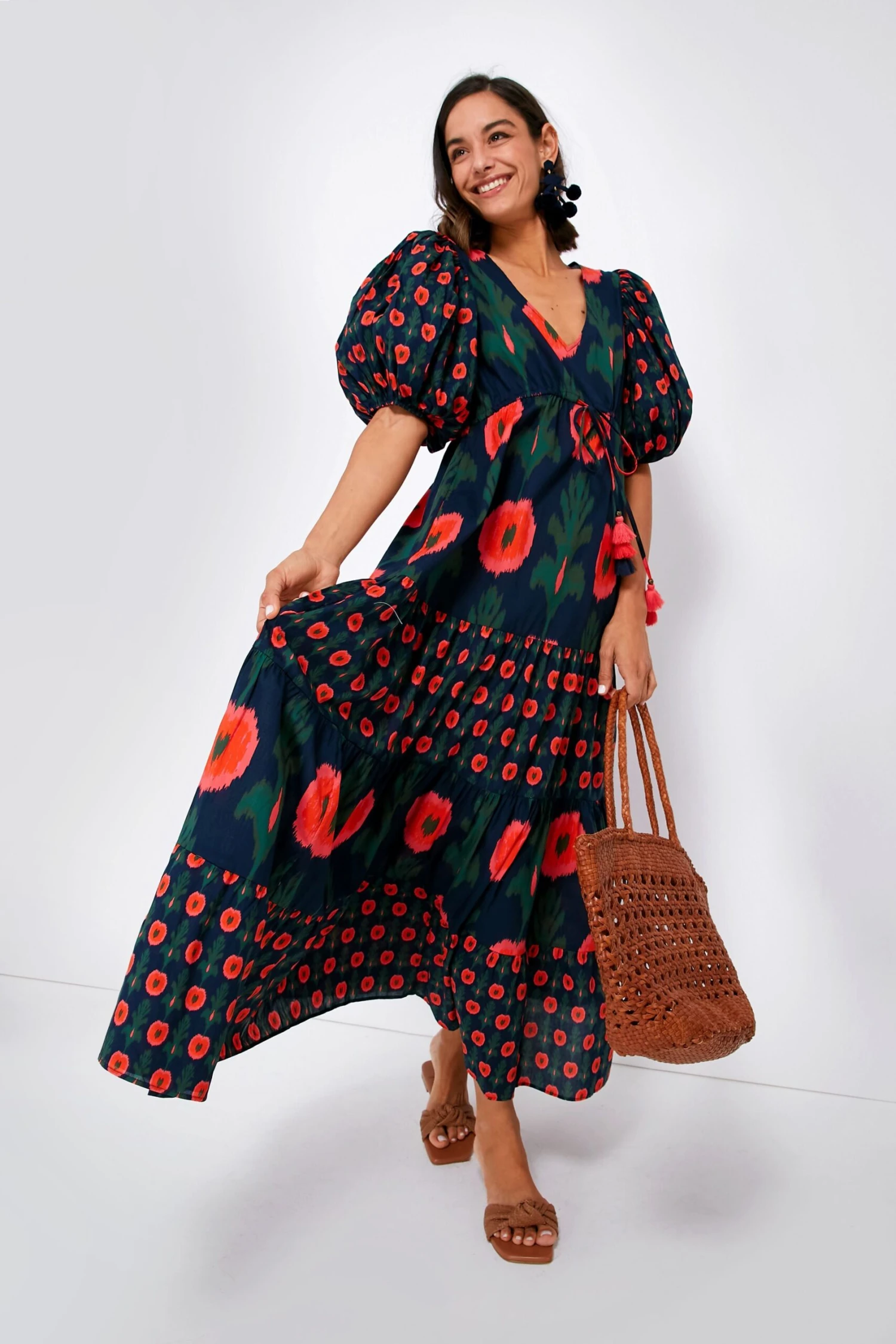 Hanging Flower Midnight Navy Vilette Dress - Image 2