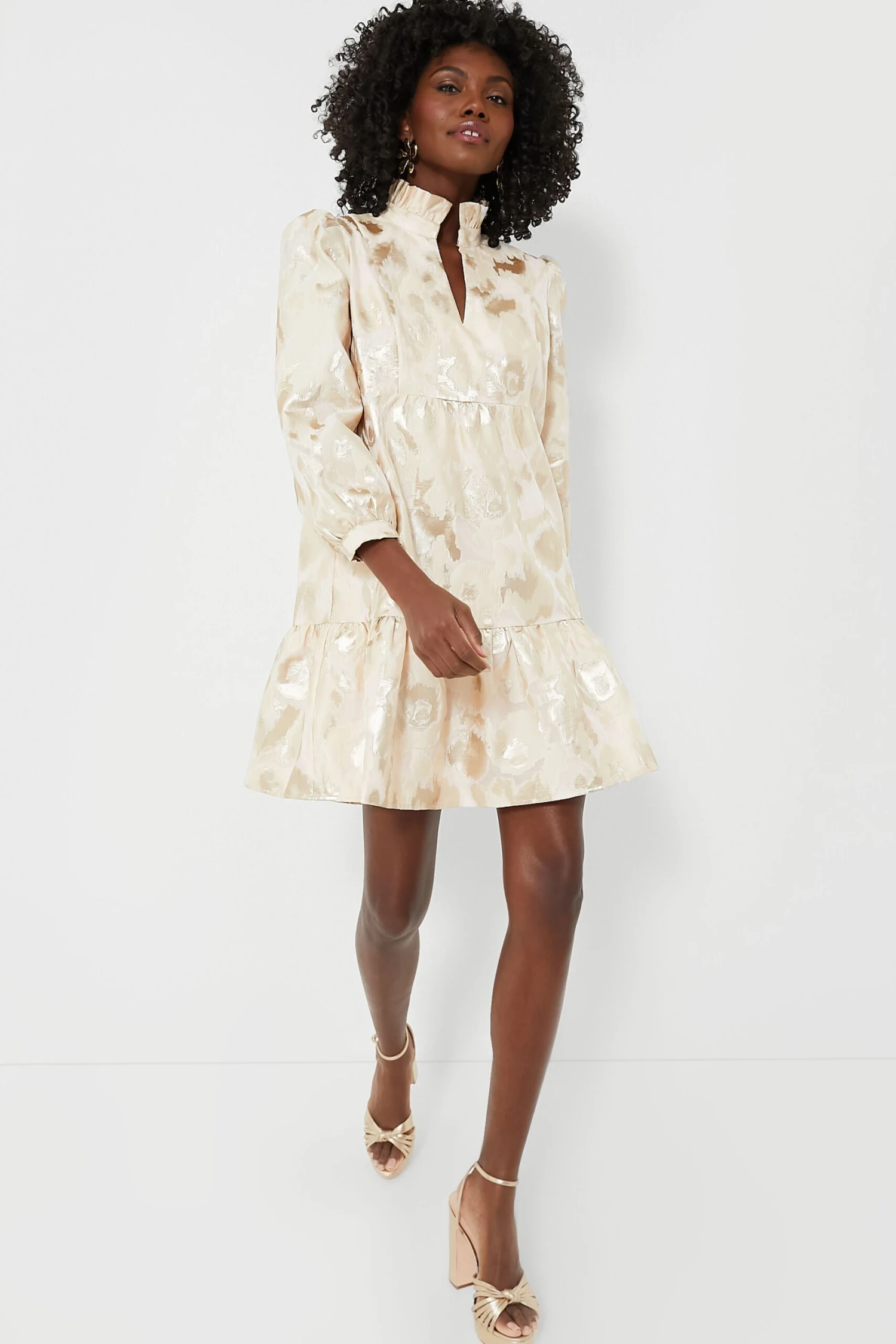 Champagne Fil Coupe Palmerston Dress - Image 6