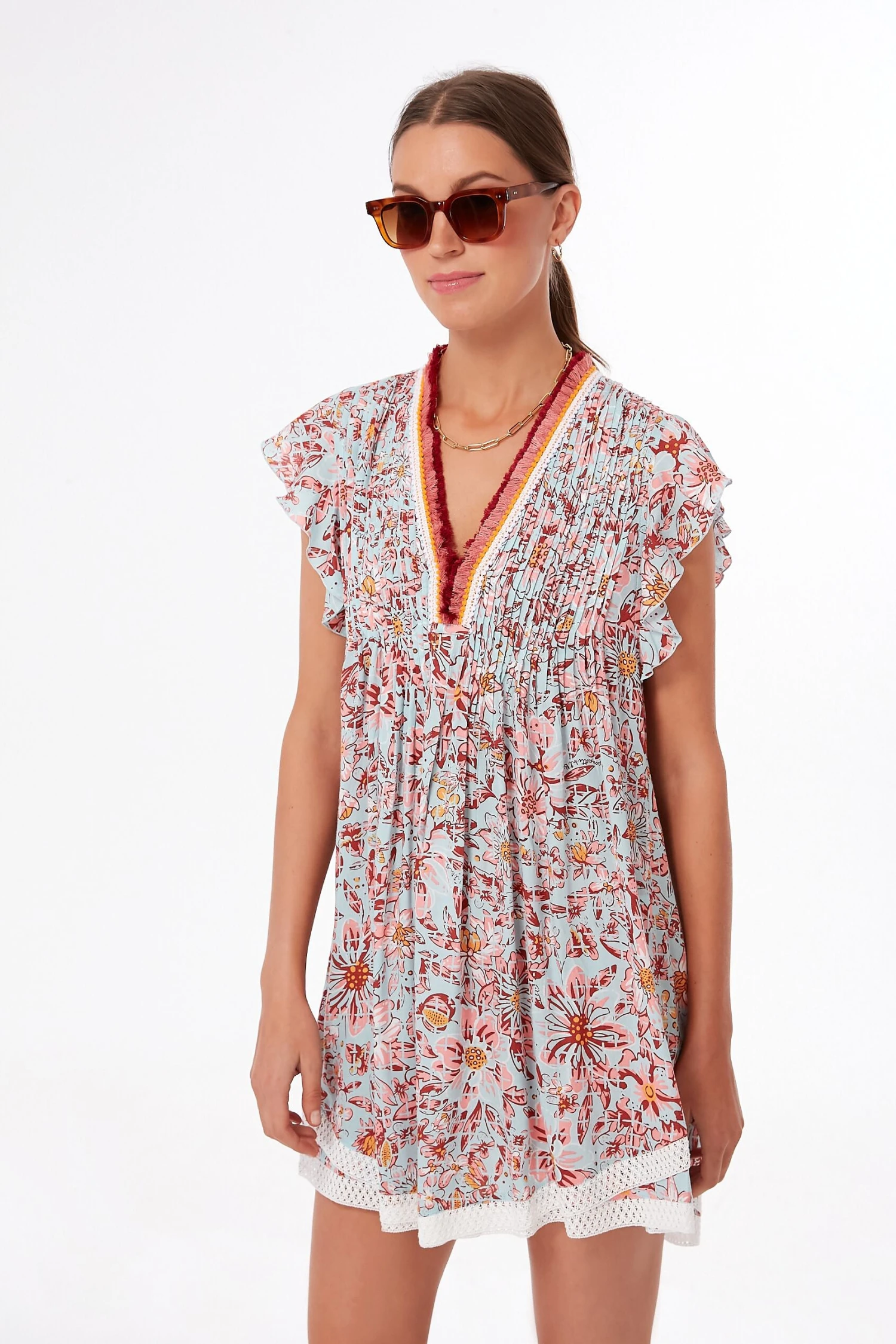 Sky Camelia Sasha V Mini Dress - Image 2