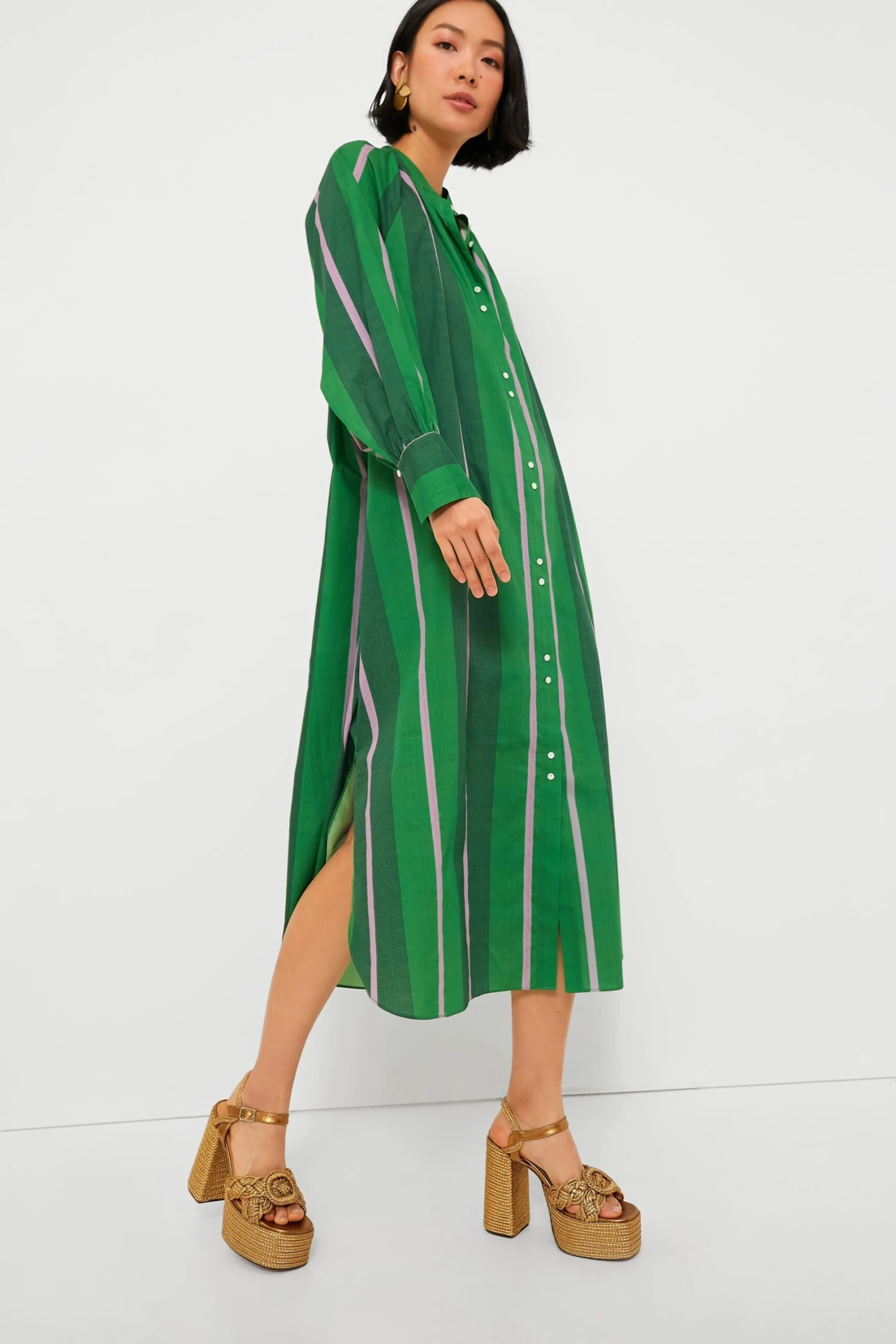 Jewel Green Calypso Shirt Dress - Image 3