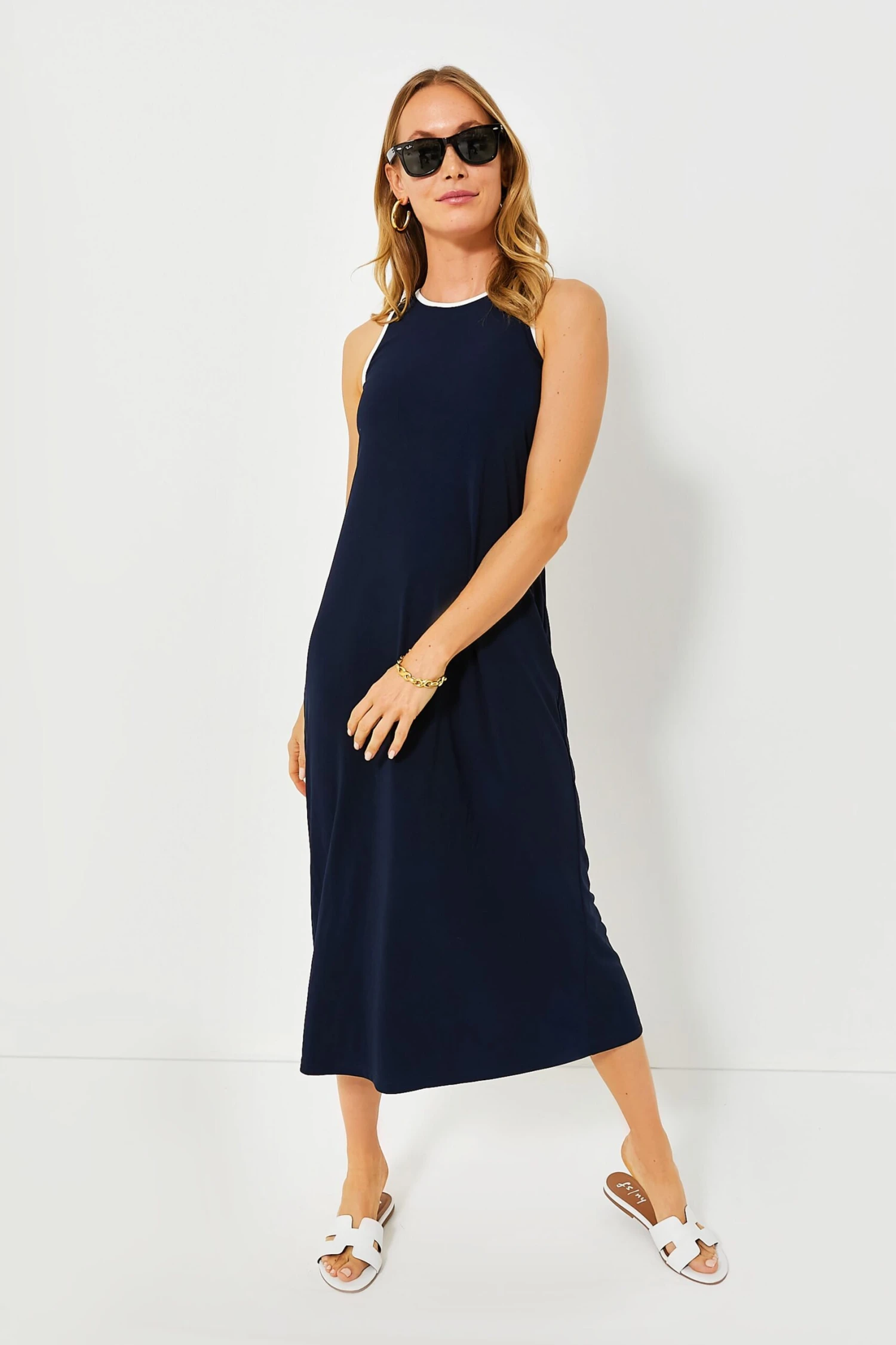 Navy Tori Racerback Dress - Image 2