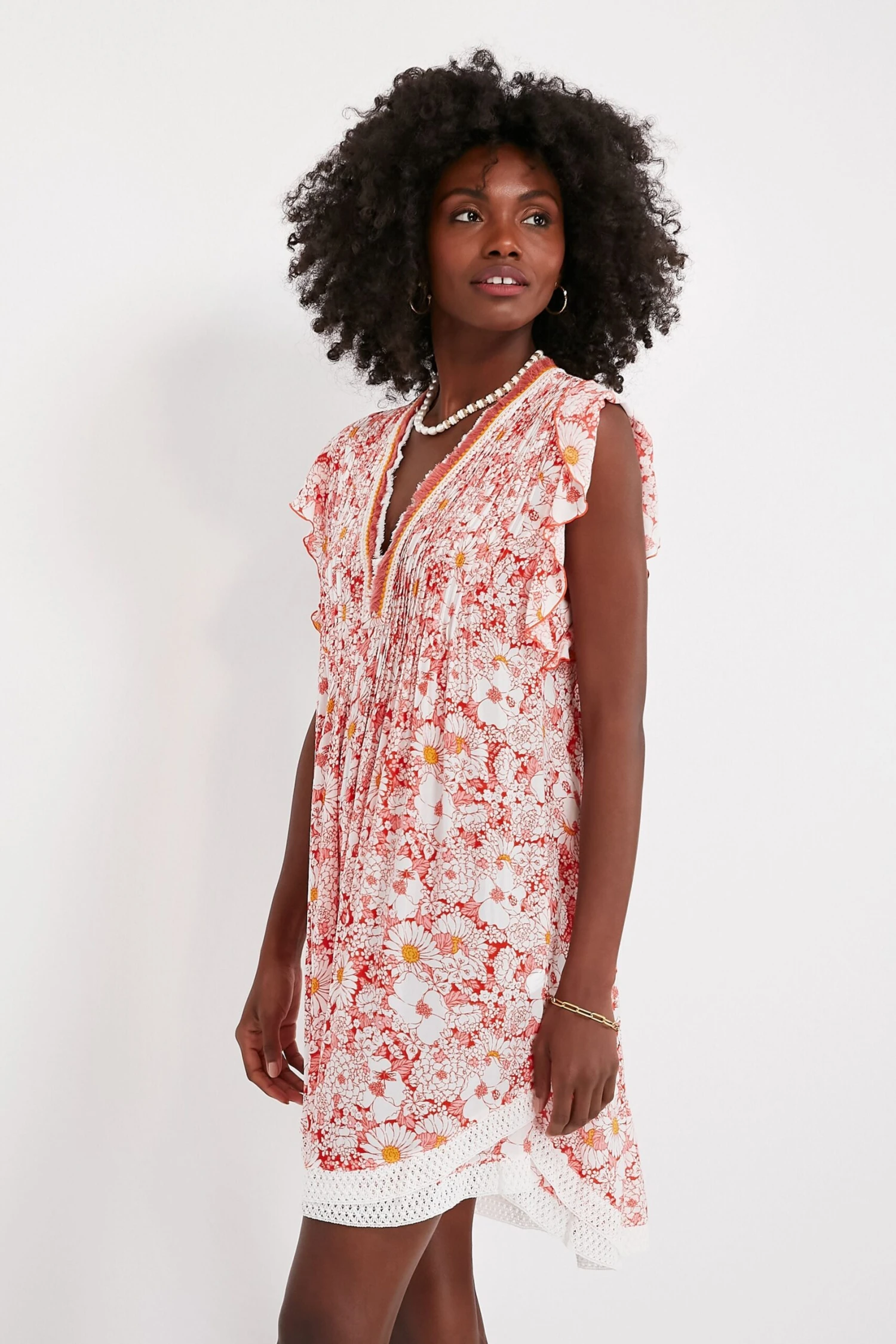 Orange Mid 70s Garden Sasha Mini Dress - Image 3