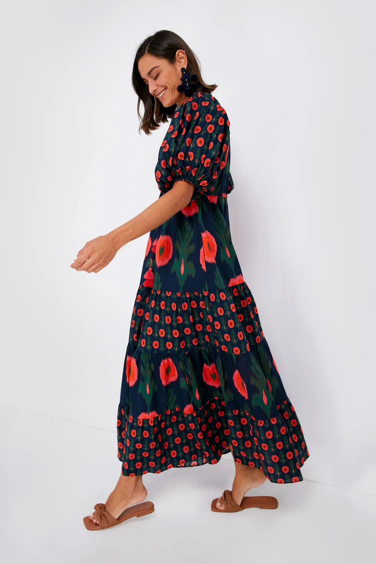 Hanging Flower Midnight Navy Vilette Dress - Image 3