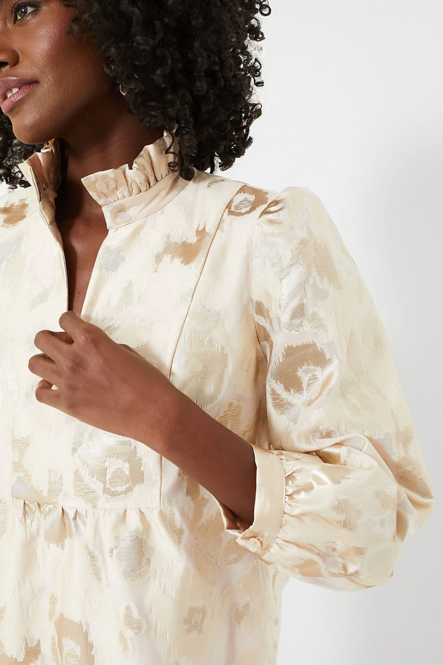 Champagne Fil Coupe Palmerston Dress - Image 5