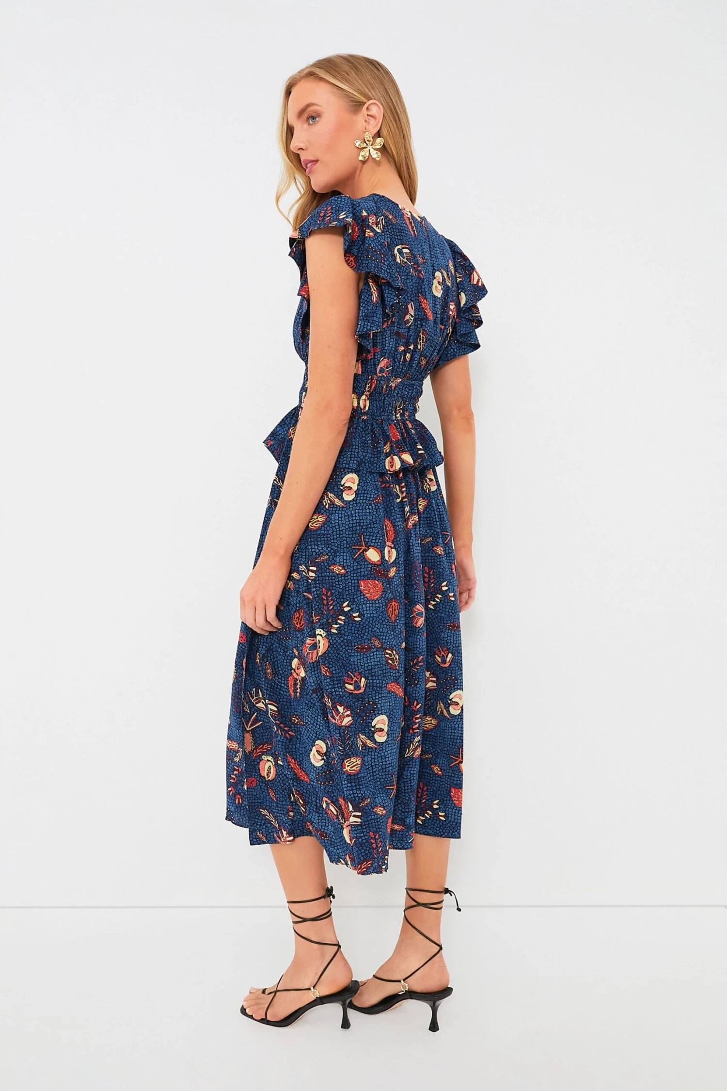 ULLA JOHNSON Blue Dahlia Brielle Dress - Image 4