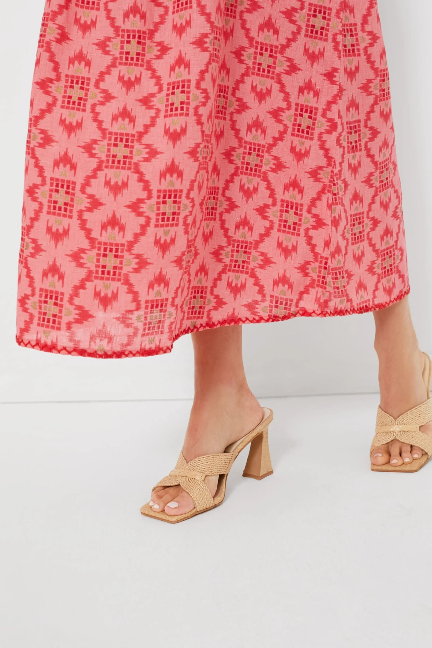 Coral Ikat Obsidian Dress - Image 6