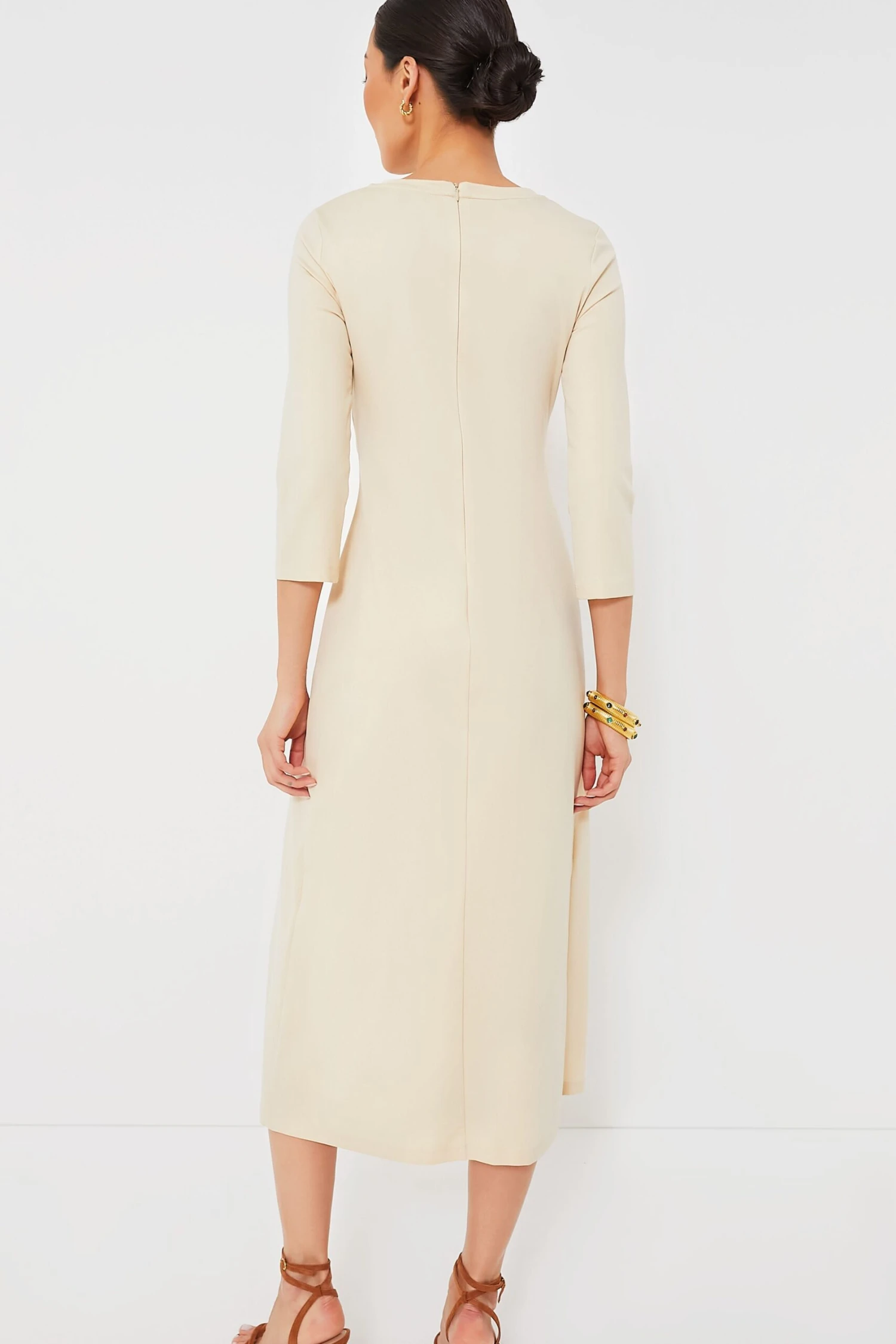 Weekend Max Mara Sand Gessy Dress - Image 4