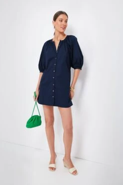 Staud Navy Mini Vincent Dress