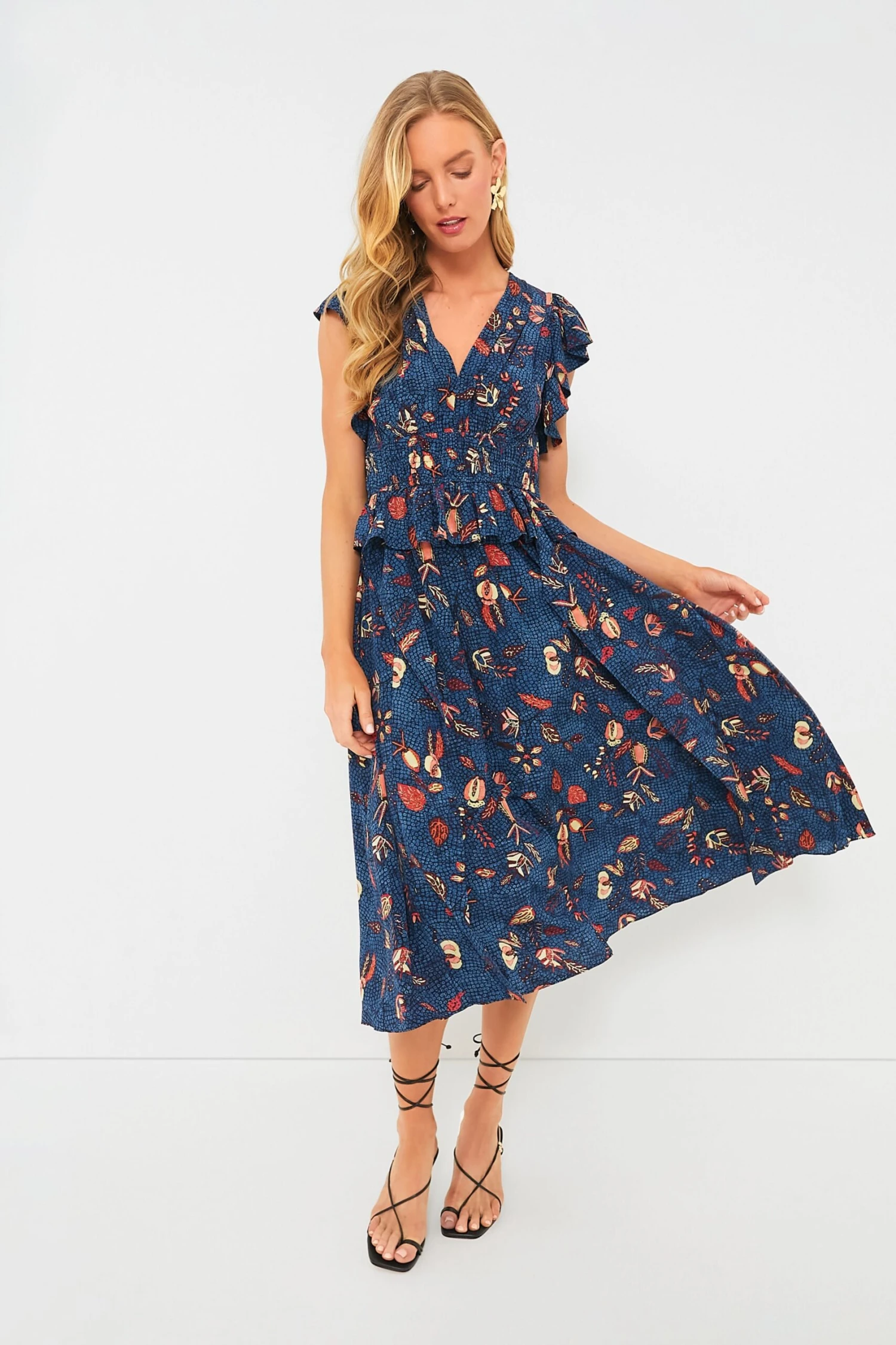 ULLA JOHNSON Blue Dahlia Brielle Dress