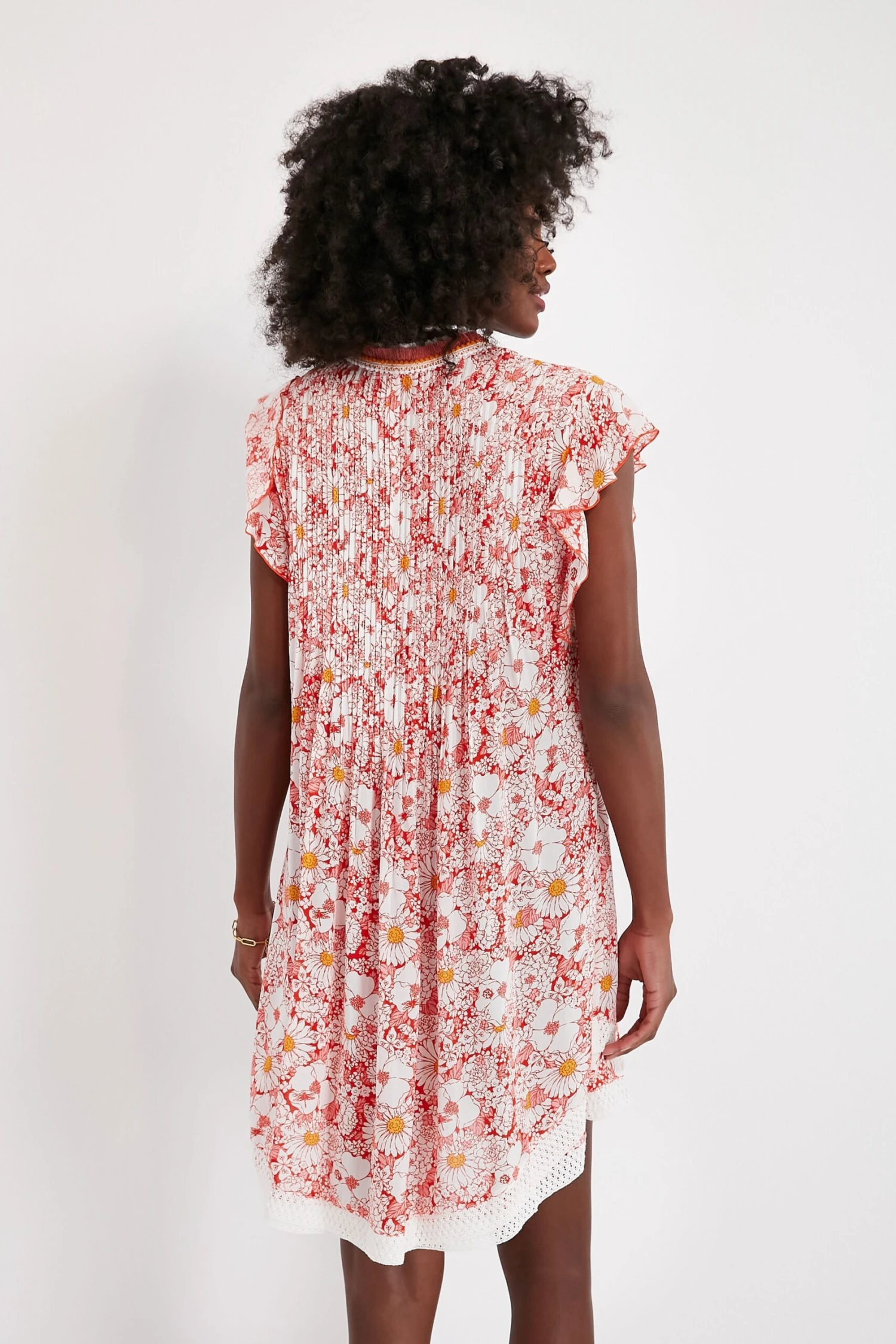 Orange Mid 70s Garden Sasha Mini Dress - Image 4