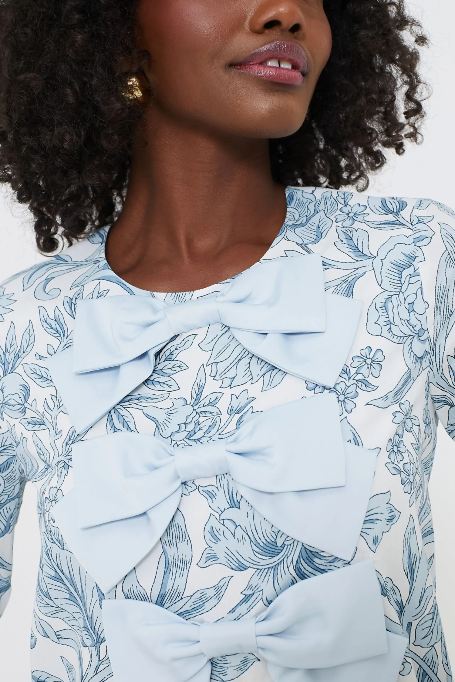 Blue Chintz Clarice Bows Dress - Image 5