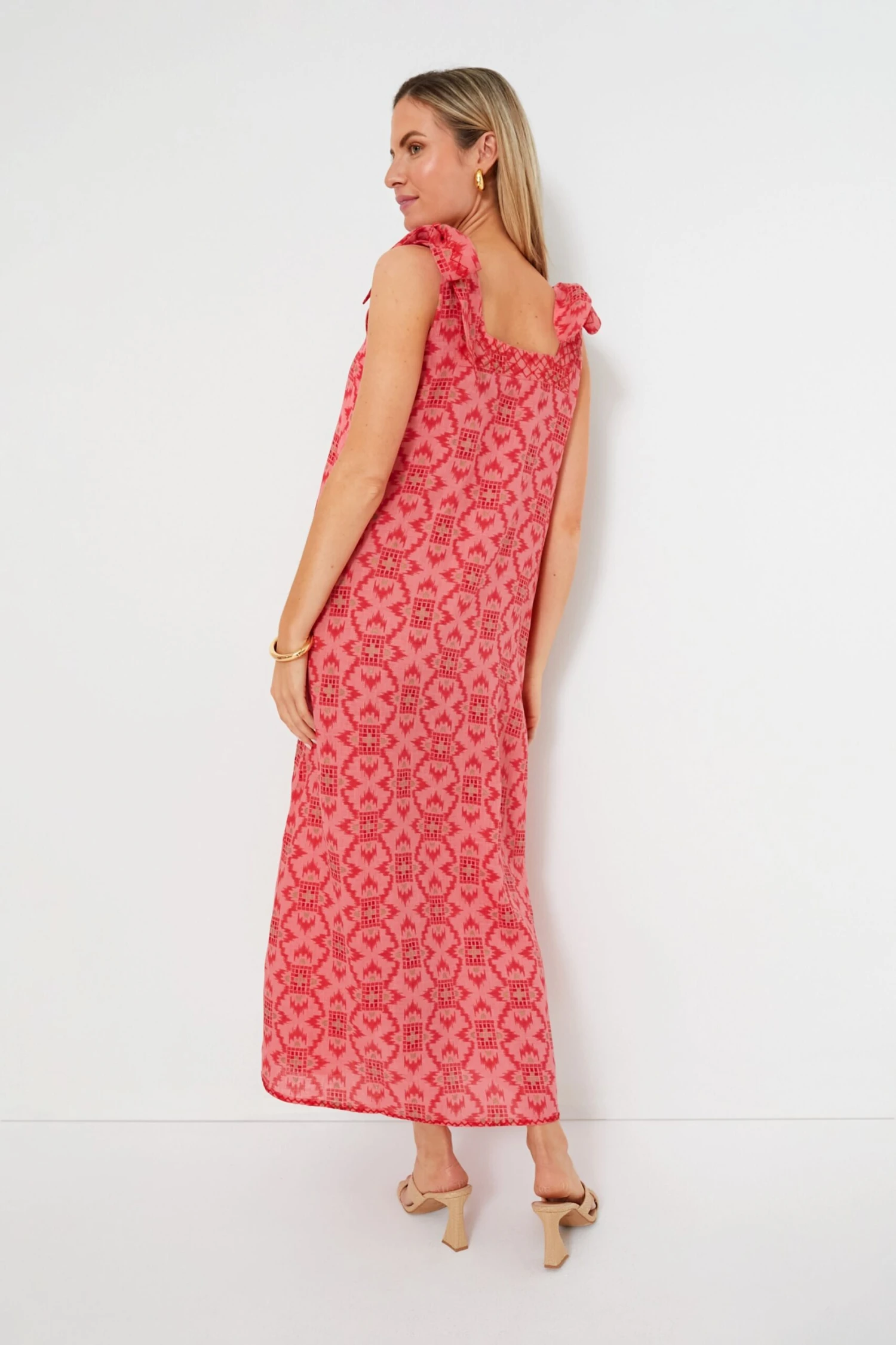 Coral Ikat Obsidian Dress - Image 4