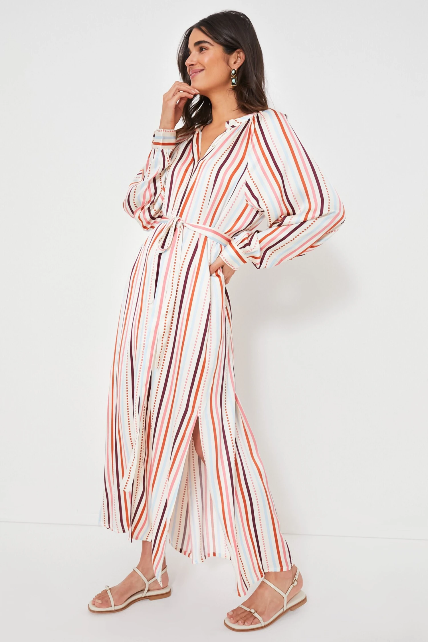 Bizu Cream Makeda Button Up Dress - Image 3