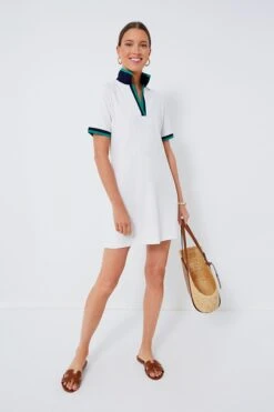 White Hutton Polo Dress