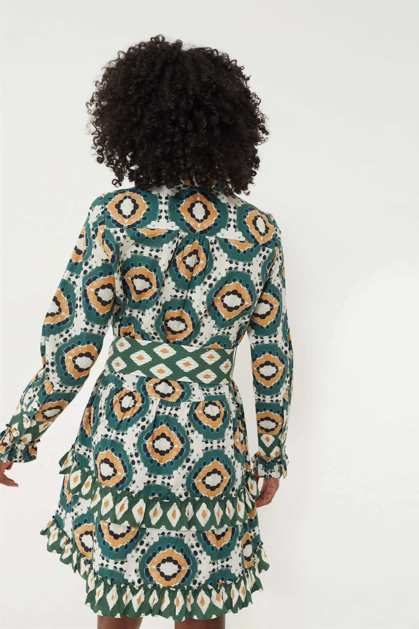 Batik Tortoise Multi Green Cami Dress - Image 4