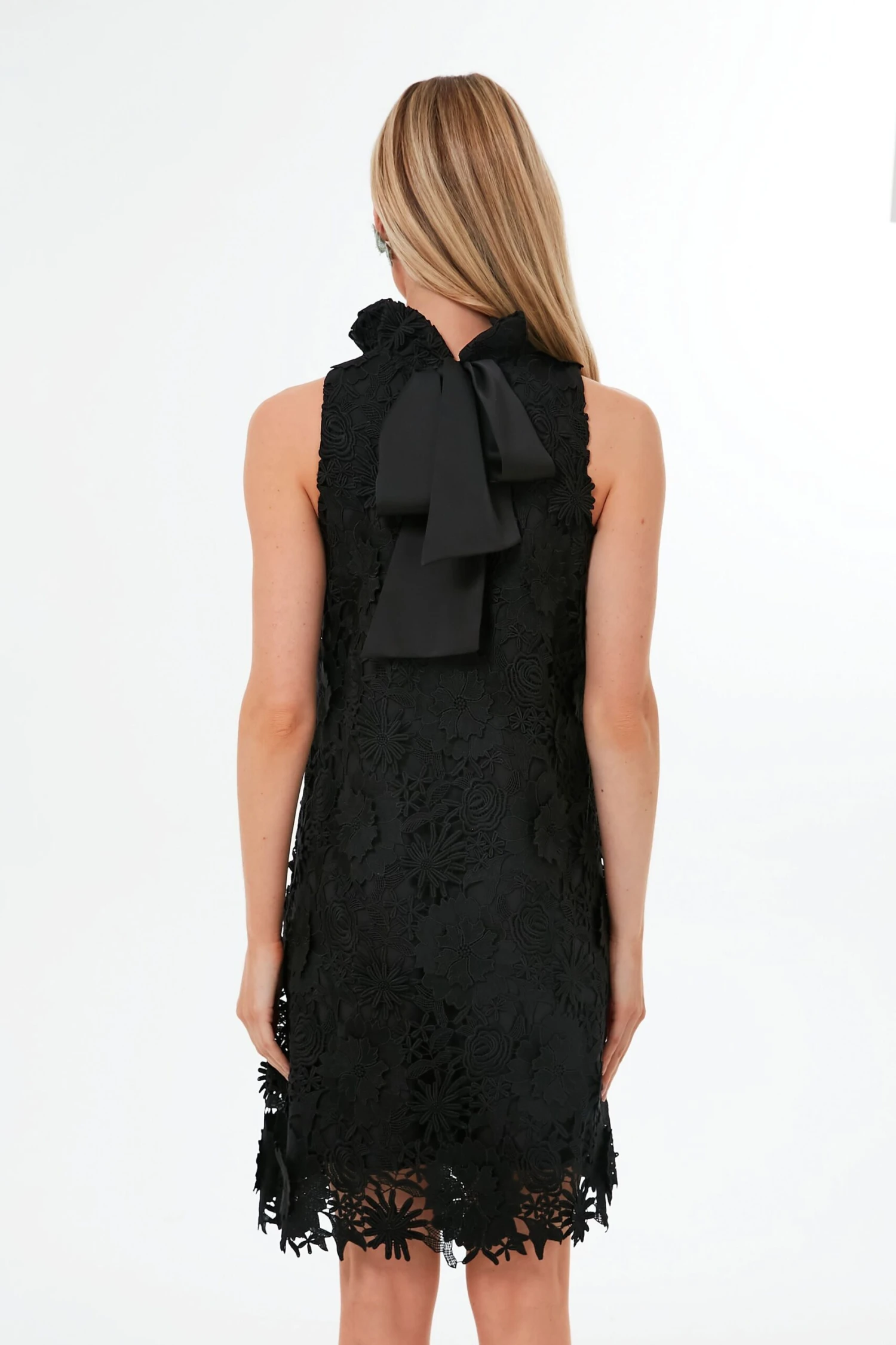 Black Guipure Lace Blythe Dress - Image 4